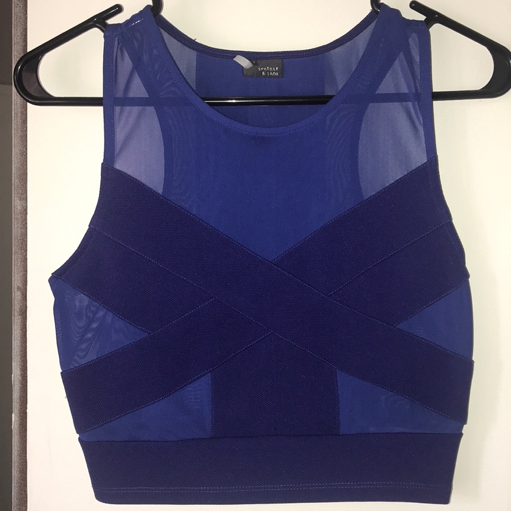Blue Crop Top